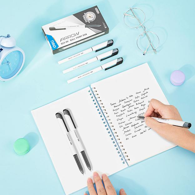 Ручка шариковая Deli EQ23-BK 0.7мм белый черные чернила (1шт) фото 6