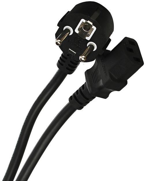 VCOM CE021-CU1.5-1.8 Кабель компьютер --> розетка 220V ( угловая Евровилка) 3G*1.5mm2, 1,8м фото 1