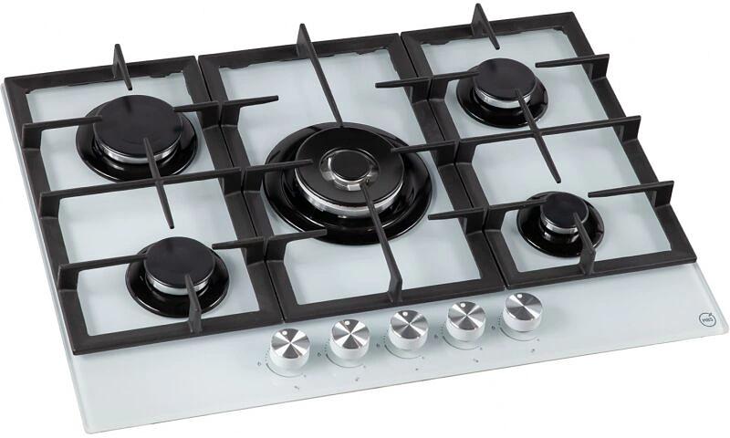 Газовая варочная поверхность MBS PG-801WH стекло белое фото 4