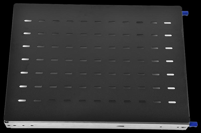 ЦМО Полка усиленная с телескопическими направляющими грузоподъёмностью 150 кг глубина 620 мм, черный, ТСВ-62У фото 1