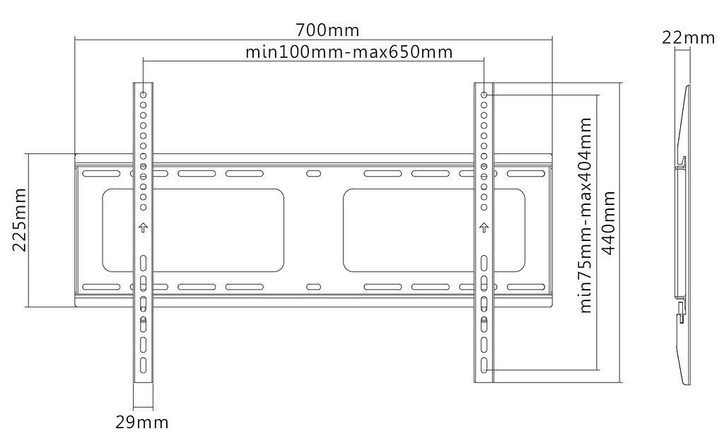 Кронштейн настенный фиксированный Exell EXi-H1264-F фото 4