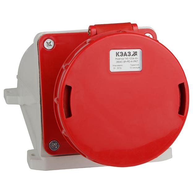 Розетка 145-125А-6h-380AC-3P+PE+N-IP67 фото 1
