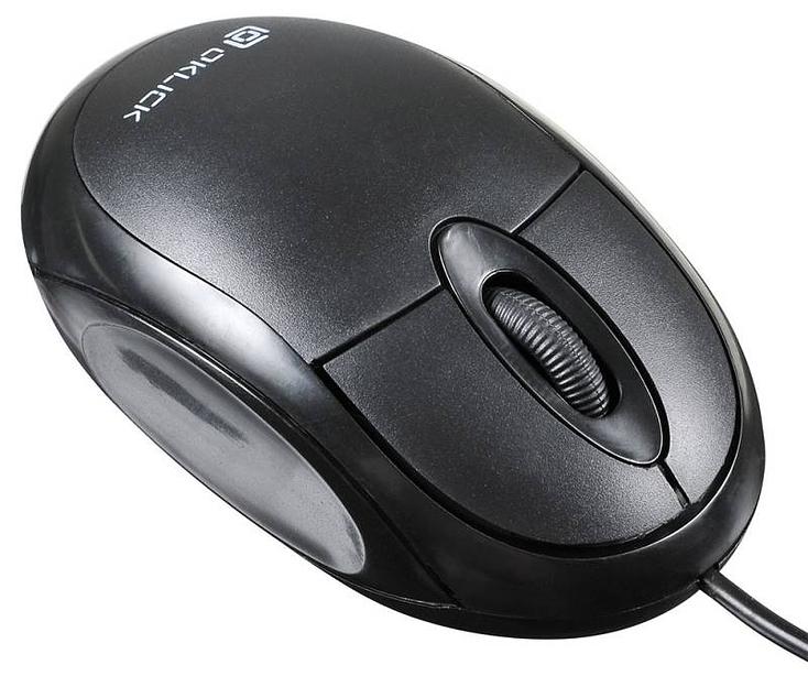 Мышь Оклик 105S черный оптическая (800dpi) USB для ноутбука (2but) фото 2