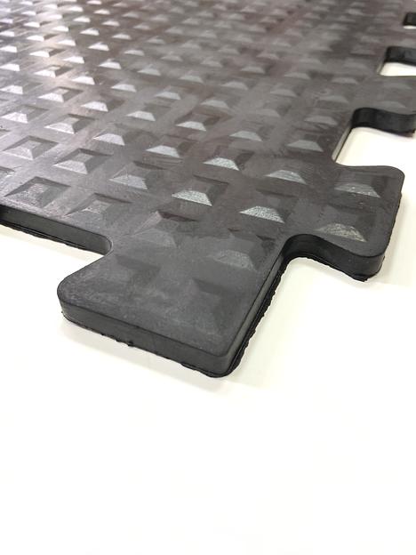 Резиновая плитка «Спецпол Квадро», 10 мм, 500×500 мм, черная опт фото 2