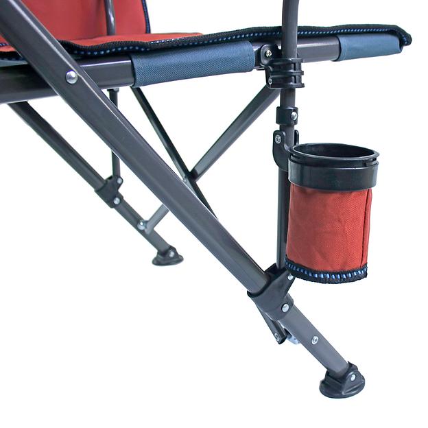 Раскладное кресло с подлокотниками терракотовый фото 4