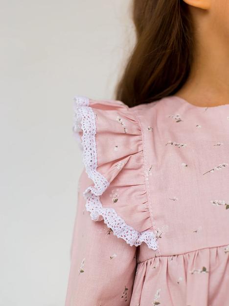 Платье MINI DI «Кристи» ландыши на розовом, арт.120/480 ОПТ фото 5