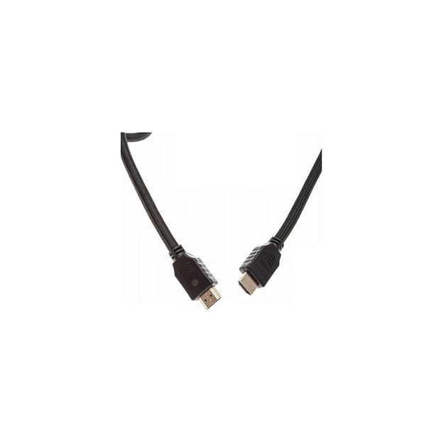 Кабель аудио-видео Cactus CS-HDMI.2-1, HDMI (m) - HDMI (m), ver 2.0, 1м, GOLD, черный фото 1