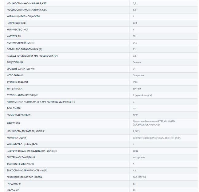 Бензогенератор TSS SGG 5000N ОПТ фото 7