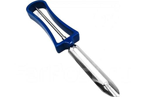Овощечистка 15 см. синяя нерж. с пластик. ручкой FM /1/12/ фото 1