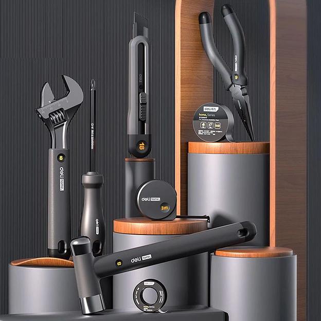 Набор ручного инструмента "Home Series Black" Deli HT0008 8 предметов фото 7