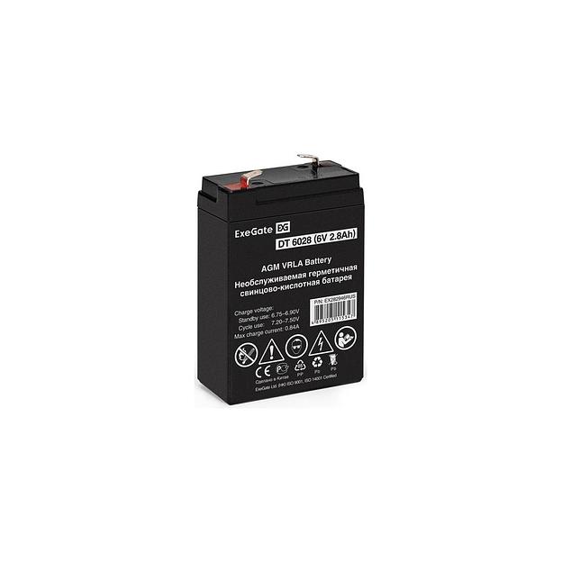 Аккумуляторная батарея EXEGATE EX282946 для ИБП 6В, 2.8Ач [ex282946rus] фото 1