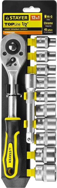STAYER RSS 12L, 12 предм., (1/2″), набор торцовых головок (27750-H12) фото 1