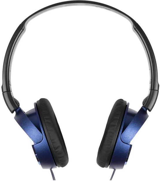 Гарнитура накладные Sony MDR-ZX310AP 1.2м голубой проводные оголовье фото 6