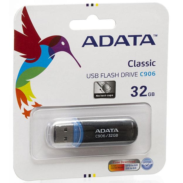 Флэш-накопитель USB2 32GB BLACK AC906-32G-RBK ADATA фото 3