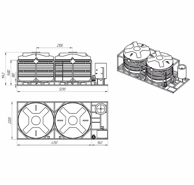 Мобильный растворный узел 10000 л (2х5000 л) фото 2