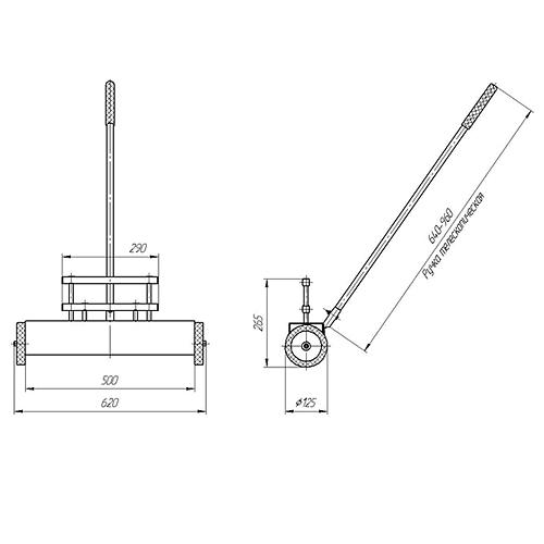 Магнитный телескопический сборщик на колёсах с системой очистки, 500 мм фото 5