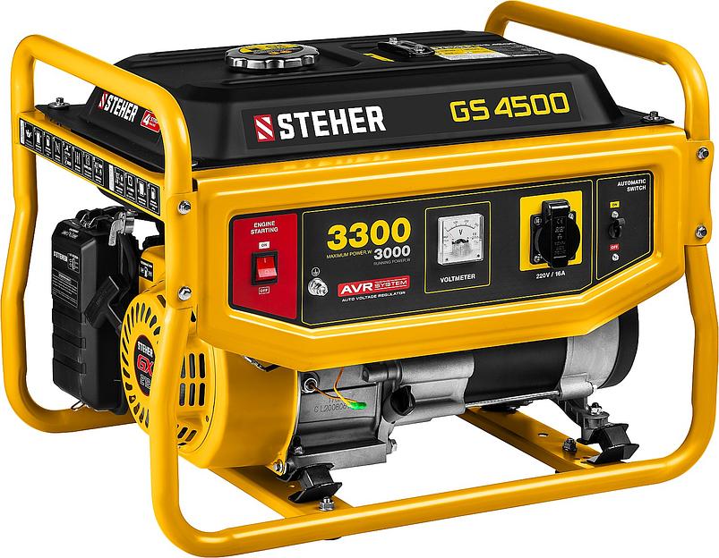 STEHER 3300 Вт, бензиновый генератор (GS-4500) фото 1