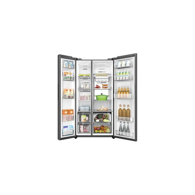 Холодильник двухкамерный HAIER HRF-600DM7ERU Side by Side, инверторный нержавеющая сталь фото 1