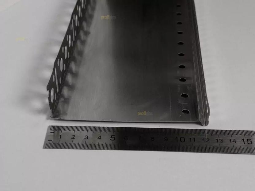 Цокольный опорный профиль алюминиевый 120 мм с перфорацией и капельником, толщина 0,8 мм ProfiGips 2,5 м ОПТ фото 3