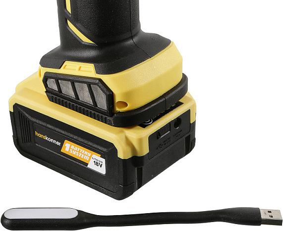 Hanskonner HAG18125BL машина углошлифовальная аккумуляторная Hanskonner, 18 В,125 мм, пл.пуск, OneBat [HAG18125BL] фото 9