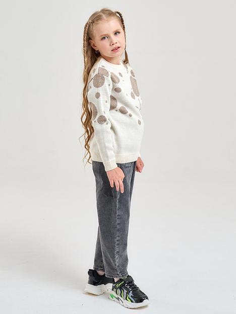 Джемпер «Жирафик» молочный, для девочек ОПТ фото 7