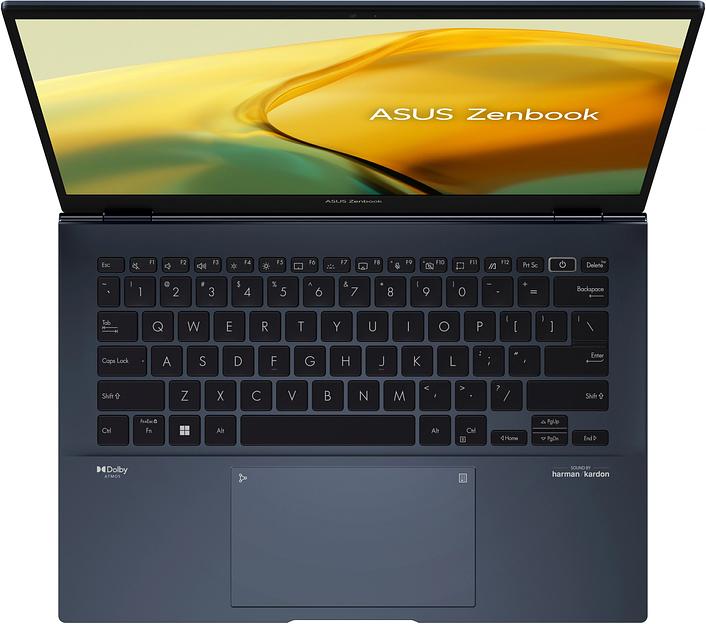 Ноутбук Asus Zenbook 14 UX3402VA-KP696 Core i5 13500H 16Gb SSD512Gb Intel Iris Xe graphics 14" IPS WQXGA (2560x1600) noOS blue WiFi BT Cam Bag (90NB10G1-M014W0) фото 4