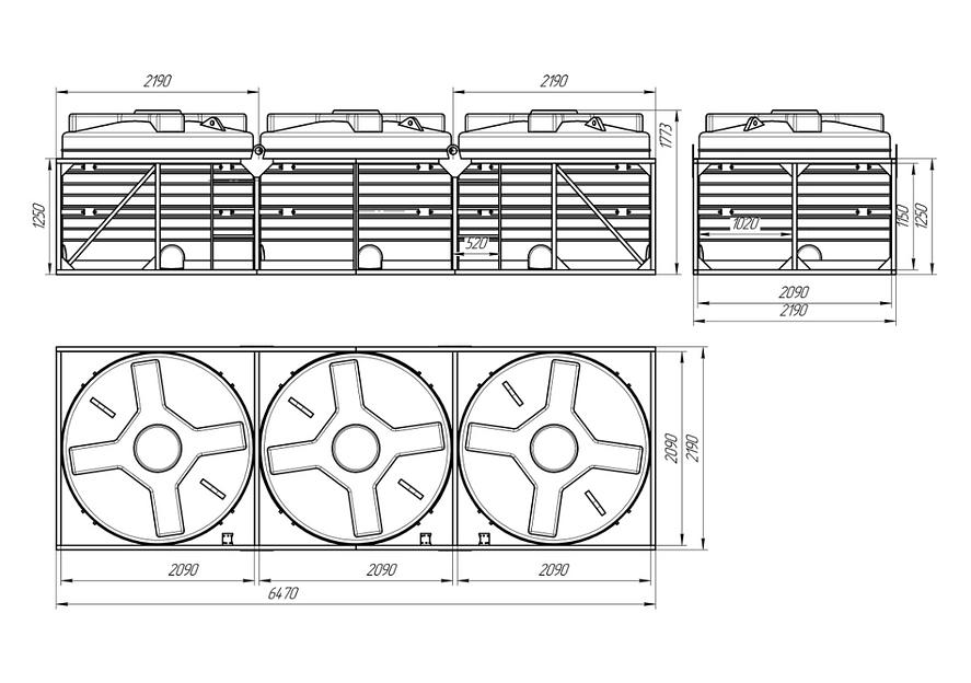 Кассета с низкими емкостями 15000 л (3х5000 л) фото 2