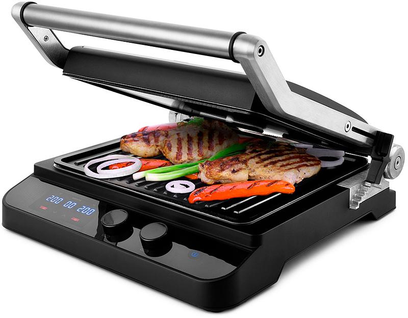 Электрогриль Kitfort КТ-1636 1800Вт серебристый фото 1