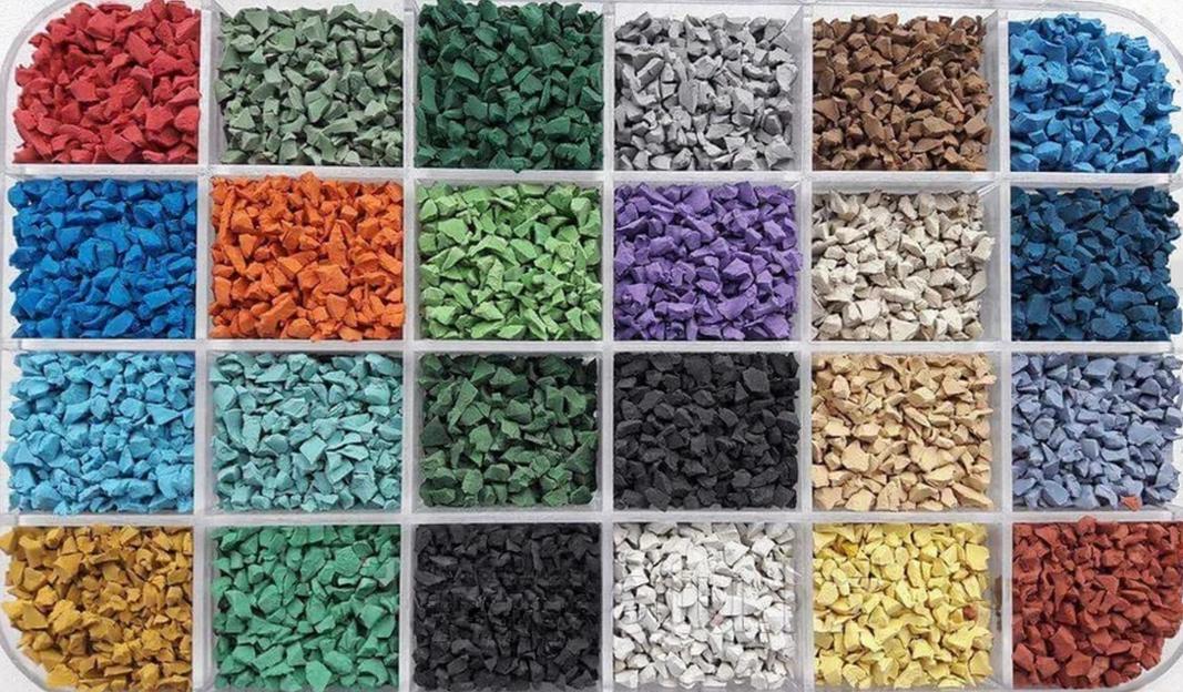 Резиновая крошка EPDM, цвет серый ОПТ фото 2