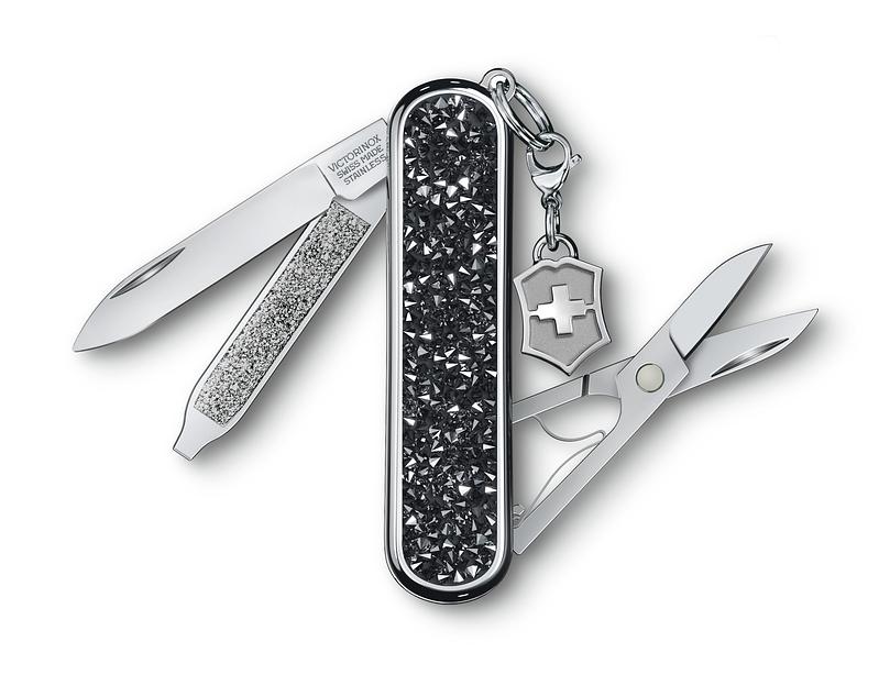 Нож перочинный Victorinox Classic Brilliant Crystal (0.6221.35) 58мм 5функц. черный/серебристый подар.коробка фото 5