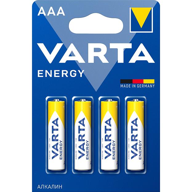 Батарейка Varta ENERGY LR03 AAA BL4 Alkaline 1.5V (4103) (4/40/200) Varta ENERGY LR03 AAA (04103213414) фото 1