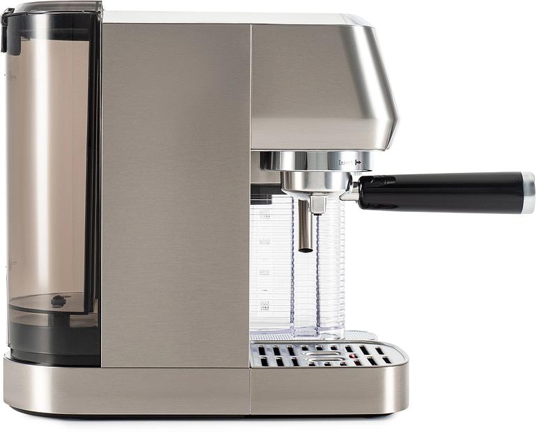 Кофеварка рожковая Hyundai HEM-9999 1350Вт серебристый фото 5