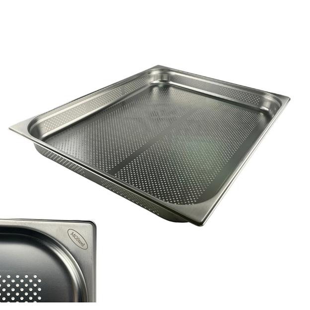 Гастроемкость 2/1 h=65 мм. 19,5 л. нерж. перфорир. d=4 мм. MGsteel /1/6/ фото 1