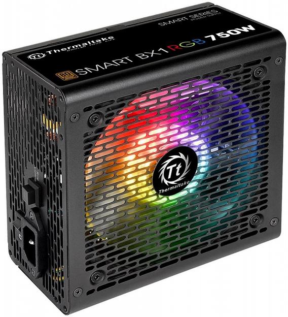 Блок питания Thermaltake ATX 750W Smart BX1 RGB 80+ bronze (24+4+4pin) APFC 120mm fan color LED 8xSATA RTL фото 1
