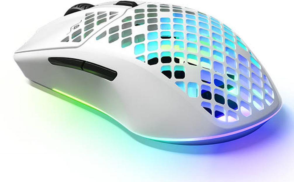 Мышь Steelseries Aerox 3 белый оптическая (18000dpi) беспроводная BT/Radio USB фото 2