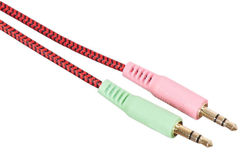 Наушники с микрофоном Оклик HS-G300 ARMAGEDDON черный/красный 2.3м мониторные оголовье (337457) фото 7