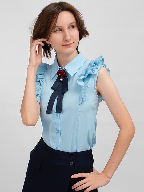 Блузка для девочки Соль&Перец арт.SP0322 голубой ОПТ фото 1