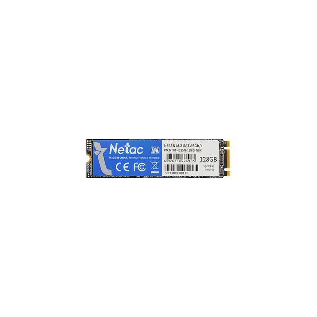 SSD накопитель NETAC N535N NT01N535N-128G-N8X 128ГБ, M.2 2280, SATA III, M.2 фото 1
