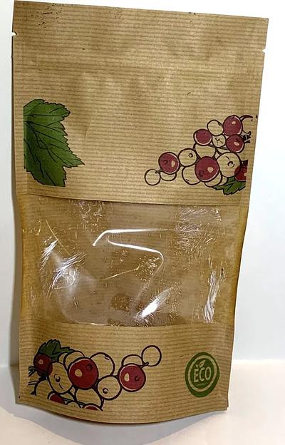 Упаковка дой-пак бумажный 120х185 с прозрачным окном 70 мм опт фото 1