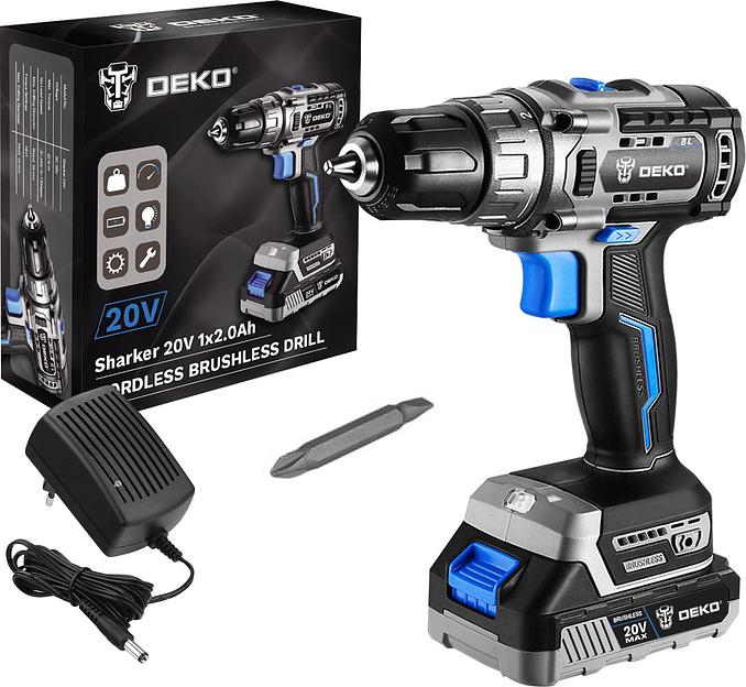 Дрель-шуруповерт Deko Sharker 20Вт аккум. патрон:быстрозажимной (063-4037) фото 2