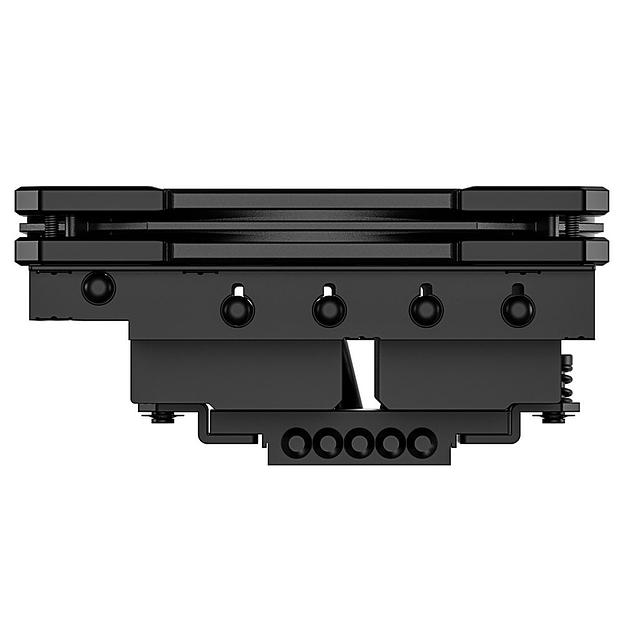 Cooler ID-COOLING IS-55 BLACK LGA1700/1200/115X/AM5/AM4 низкопрофильный высота 55mm (27шт/кор, TDP 125W, PWM, 5 тепл.трубок + медная база, FAN 120mm, черный фото 4