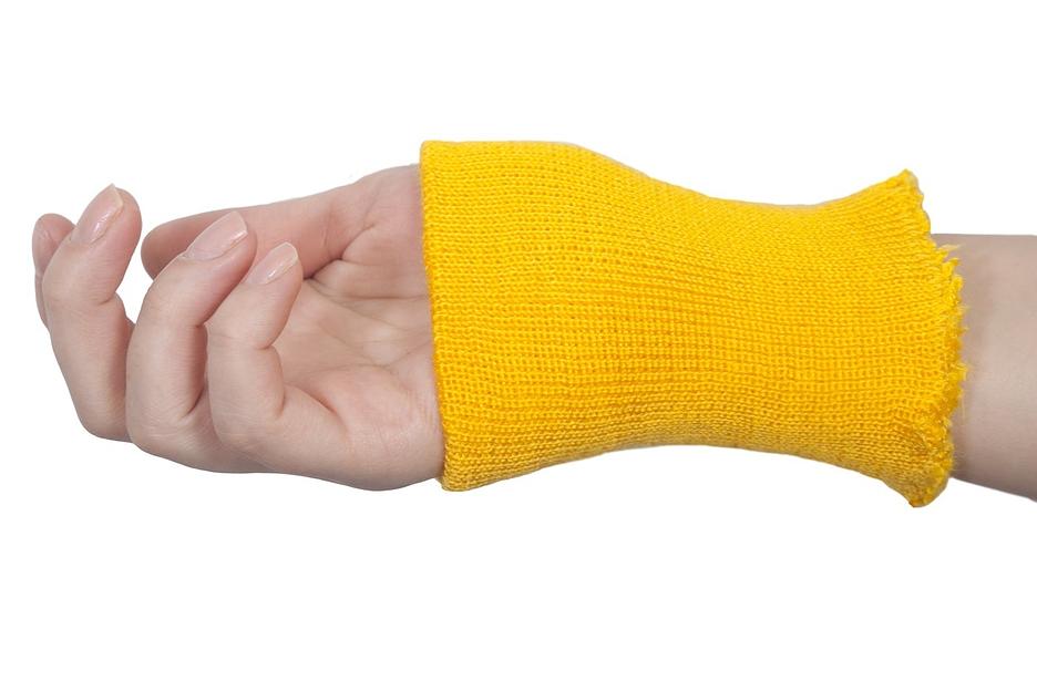 Трикотажные манжеты желтые фото 1