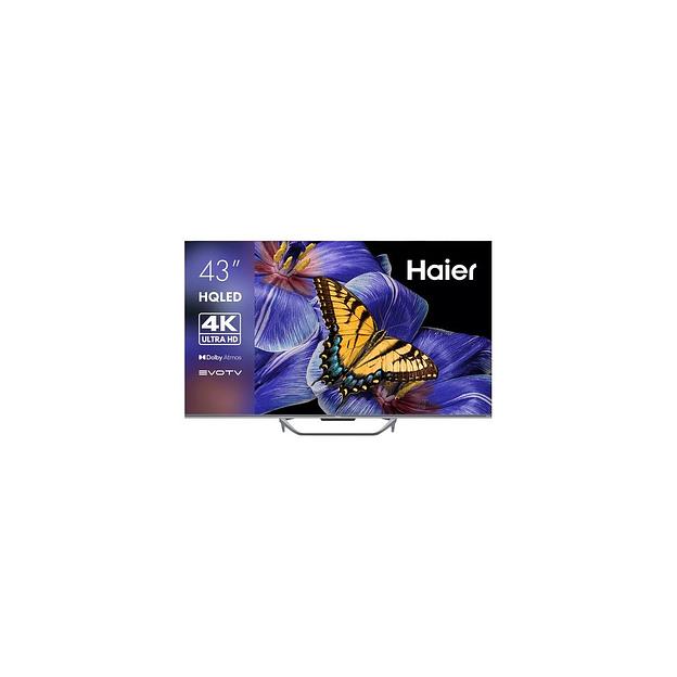 43" HAIER Безрамочный дизайн Smart TV S4, QLED, 4K Ultra HD, серебристый, СМАРТ ТВ, Android фото 1