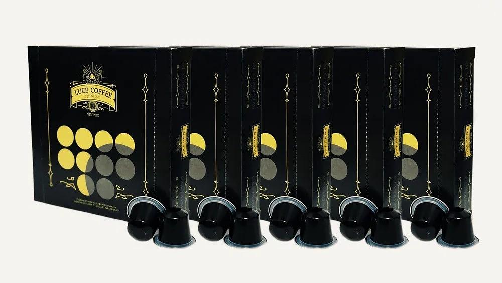 Кофе в капсулах набор LUCE COFFEE ESPRESSO 10 Ristretto, 100 капсул ОПТ фото 1