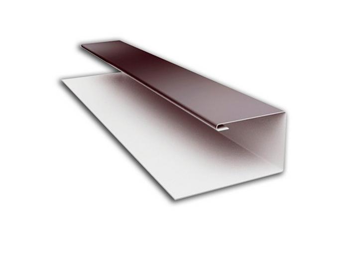 J-планка стартовая/завершающая 2500×25×30×0,45 мм под дерево ОПТ фото 1