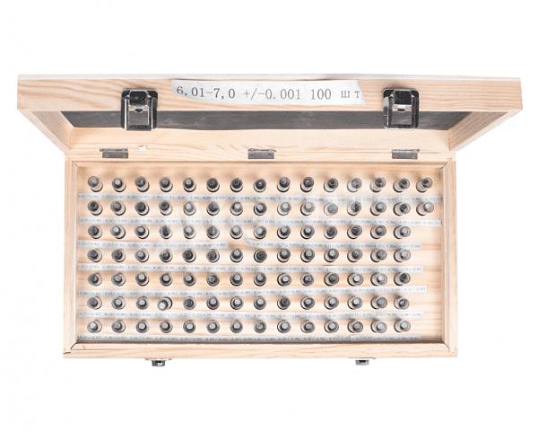 Набор гл. калибров 6,01- 7,00 +/-0,001 шаг 0,01 100шт ЧИЗ с поверкой фото 1