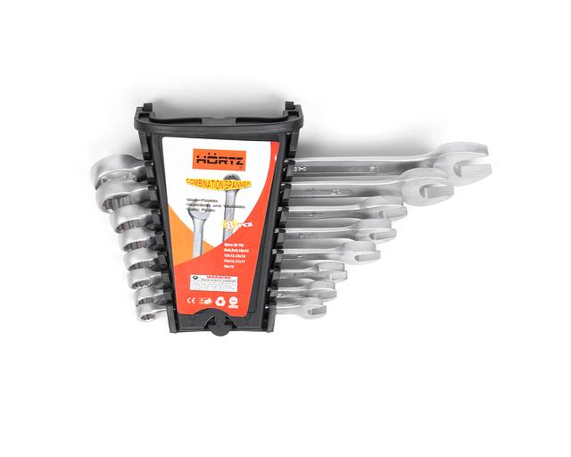 Набор ключей комбиниров. 8шт. (8-19) в клипсе HOR с поверкой фото 2