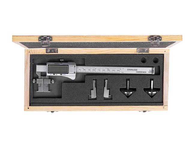 Штангенциркуль со смен. нас. ШЦЦСС- 200 0,01 электр. с калибр. SHAN с поверкой фото 2