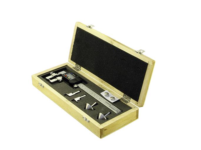 Штангенциркуль со смен. нас. ШЦЦСС- 150 0,01 электр. с калибр. SHAN с поверкой фото 7