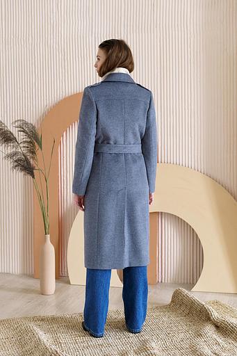 Женское демисезонное пальто Mmoda серо-синий, арт.01–4 фото 4